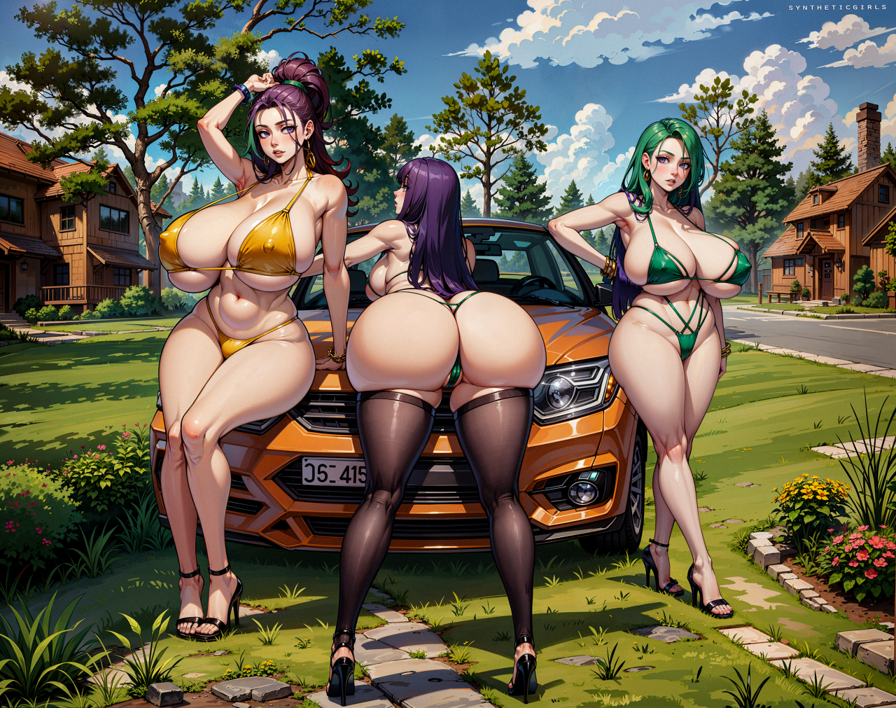 bikini-car-ride