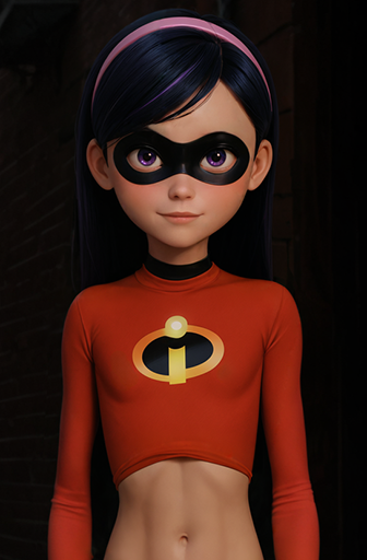 Violet Parr (Teen/Flat Chest)