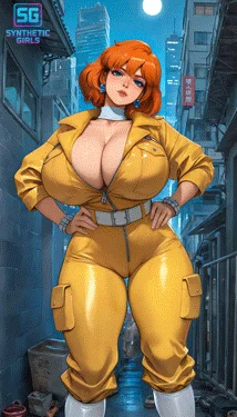 Busty April O'Neil Animated