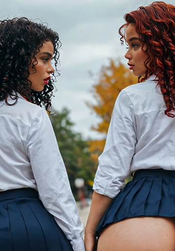 Marni and Jessica- Big Ass School Girls