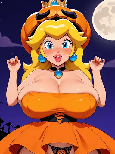 Princess Peach Flashing Halloween 2025 (Animated)