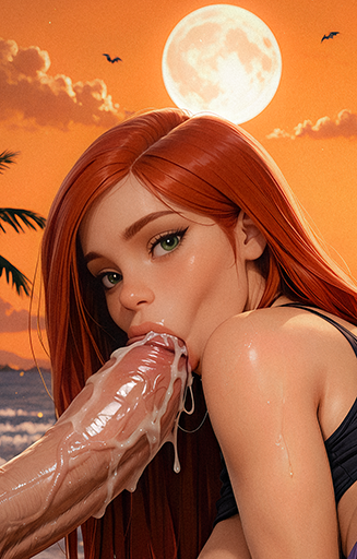 Big Booty Kim Possible Halloween Beach Blowjob