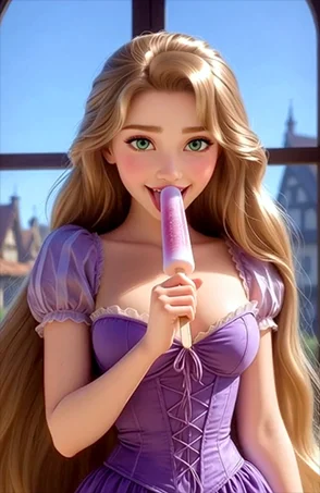 Rapunzel Popsicle Lick (Animated)