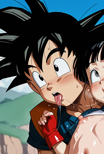 Goku And Pan Sparring (Dragon Ball) Request
