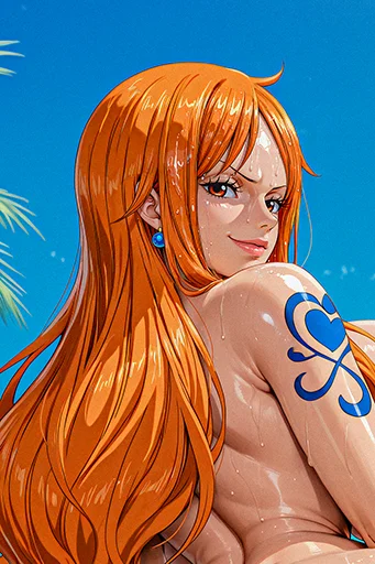 Nami (One Piece) Big Booty Beach