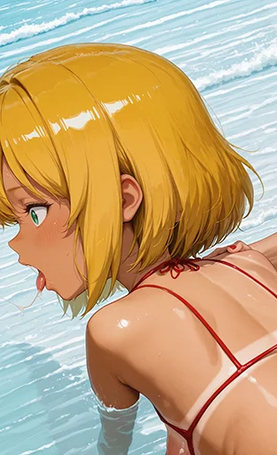 Syngirls at the beach Big Cock Anal Fuck
