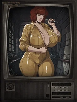 April O'Neil...Signing Off! Tit Flash