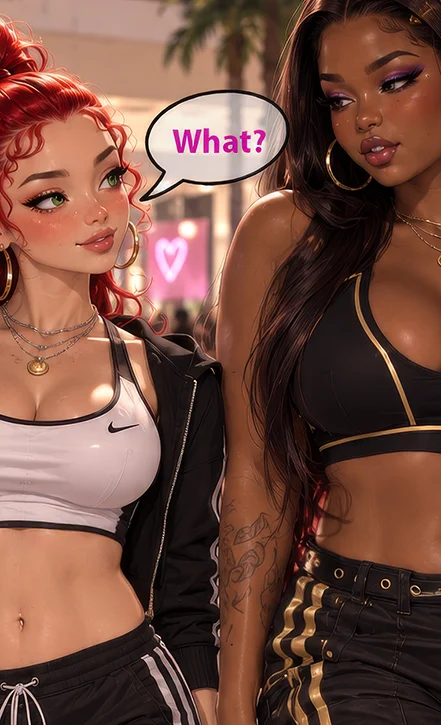 Brie and Shanice in the Mall